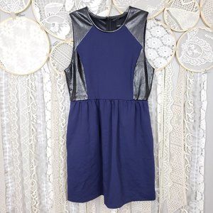 Cynthia Rowley Fit and Flare Navy Black Dress